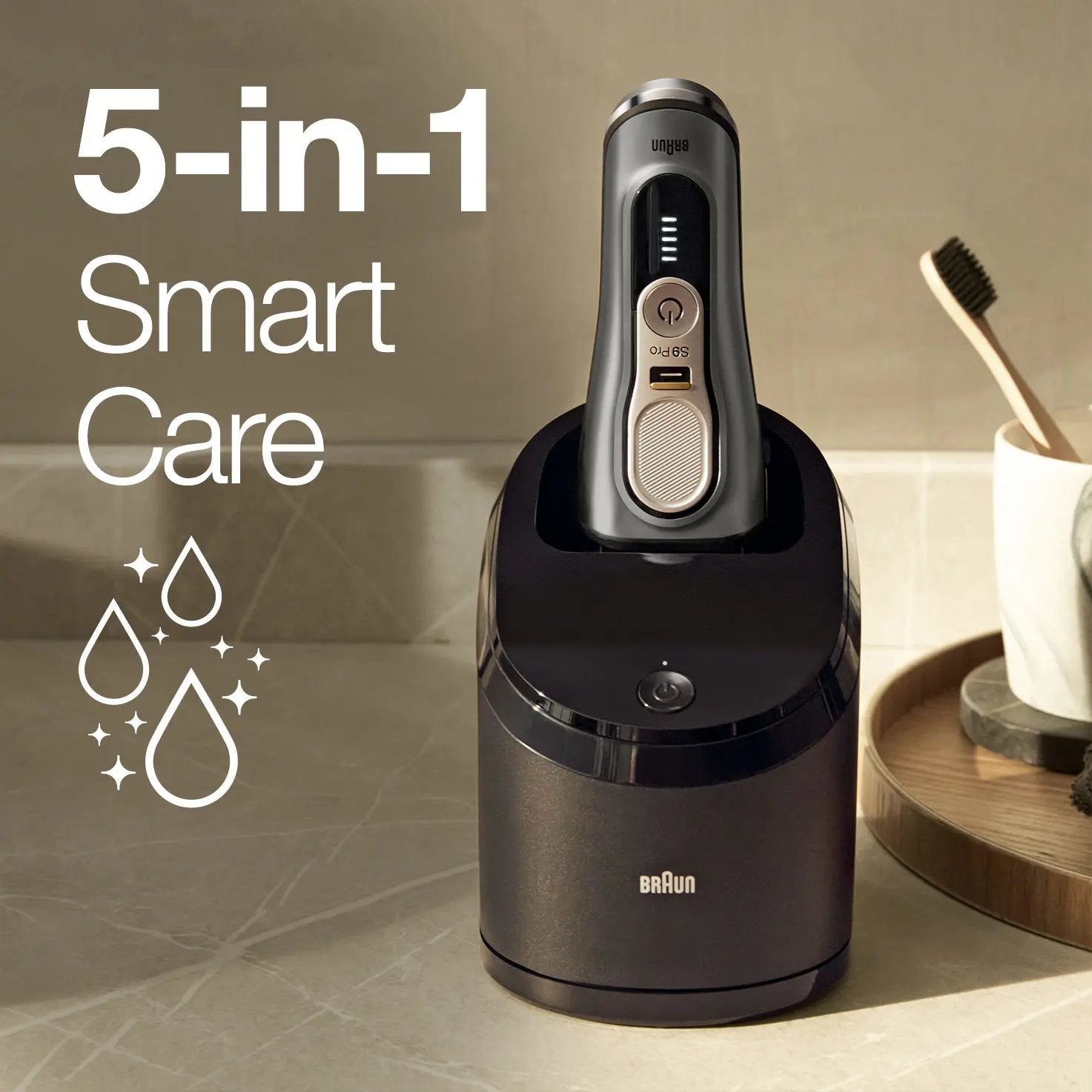 Braun Series 9 Pro 9485cc Máquina De Afeitar De Láminas Recortadora Negro, Plata