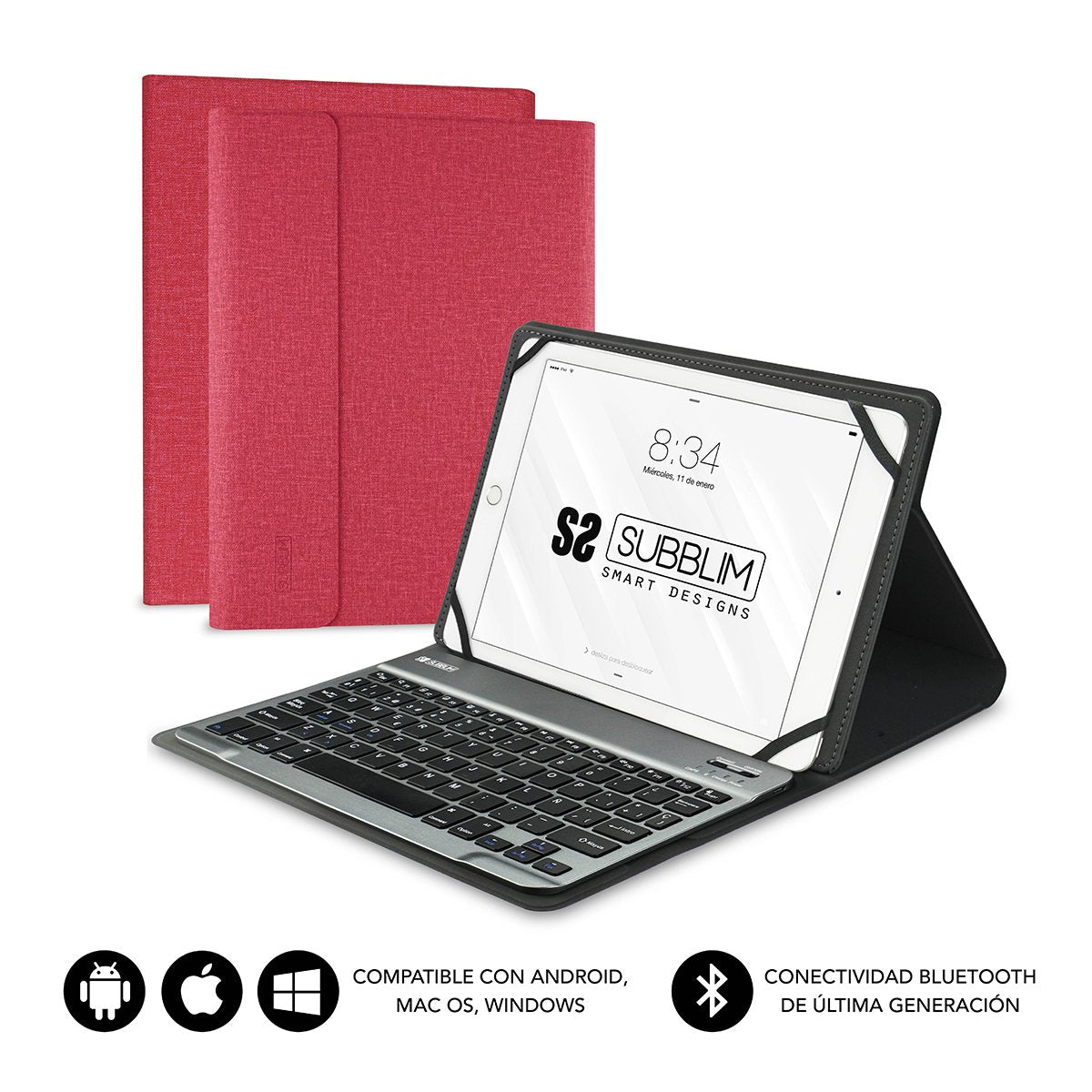 EAN 8436586741099 - SUBBLIM SUB-KT2-BT0003 teclado para móvil QWERTY Español Rojo imagen 1