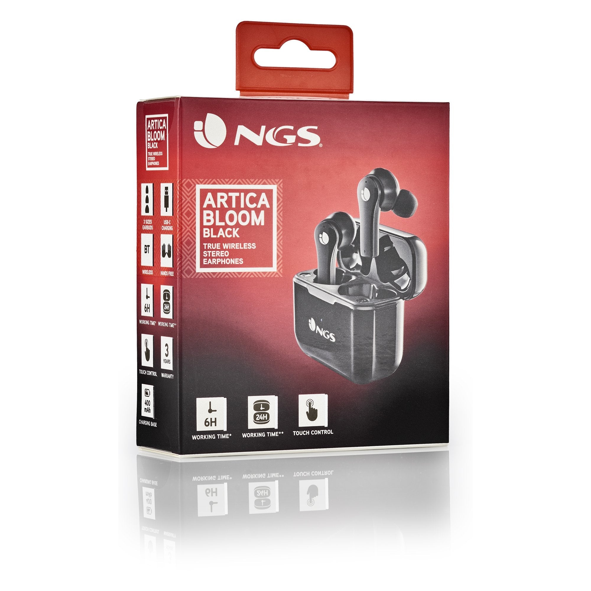EAN 8435430620016 - NGS ARTICA BLOOM Auriculares Inalámbrico Dentro de oído Llamadas/Música USB Tipo C Bluetooth Negro imagen 9