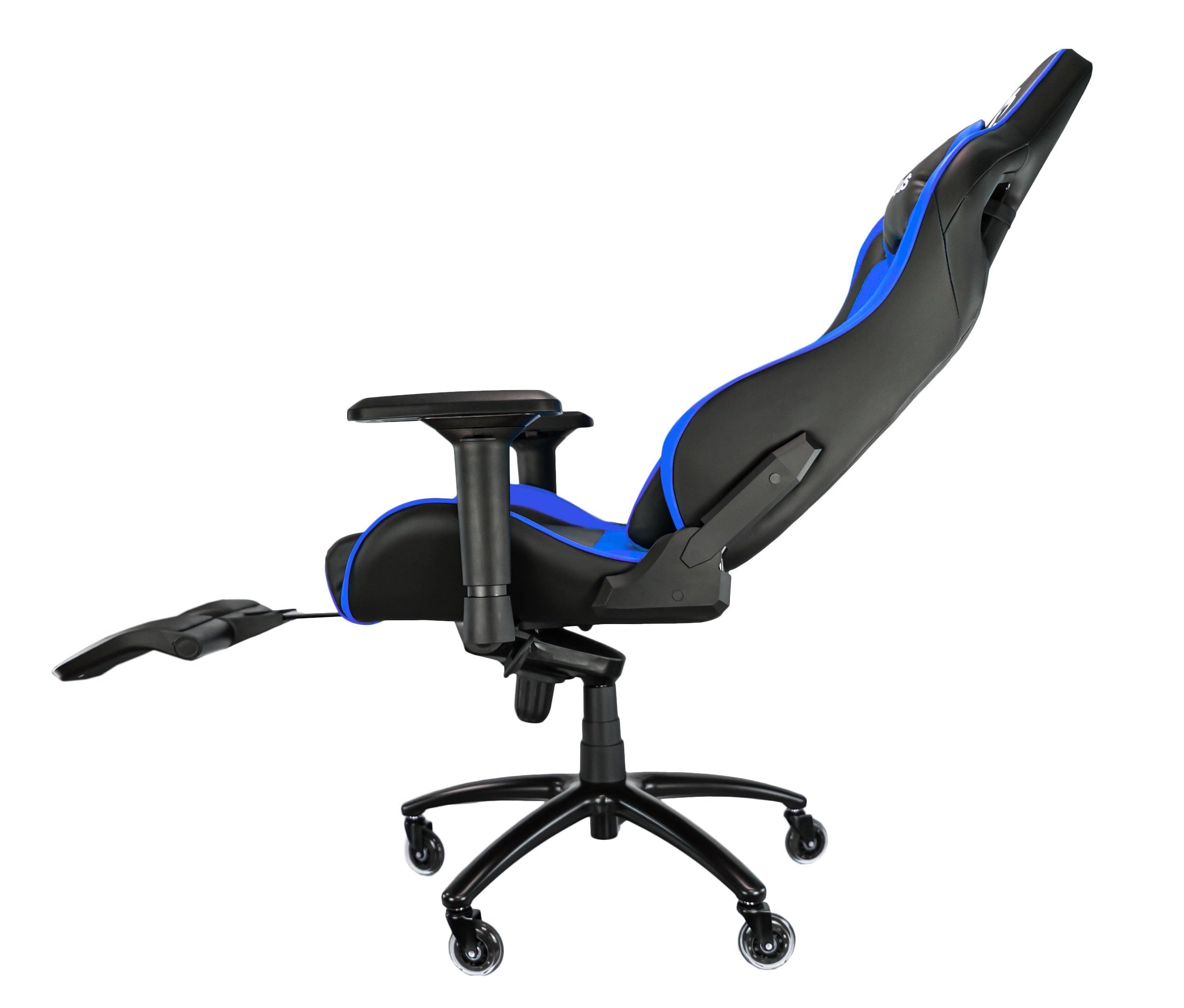 Talius Silla Caiman V2 Gaming Negra/Azul, Reposapies, 4d, Frog