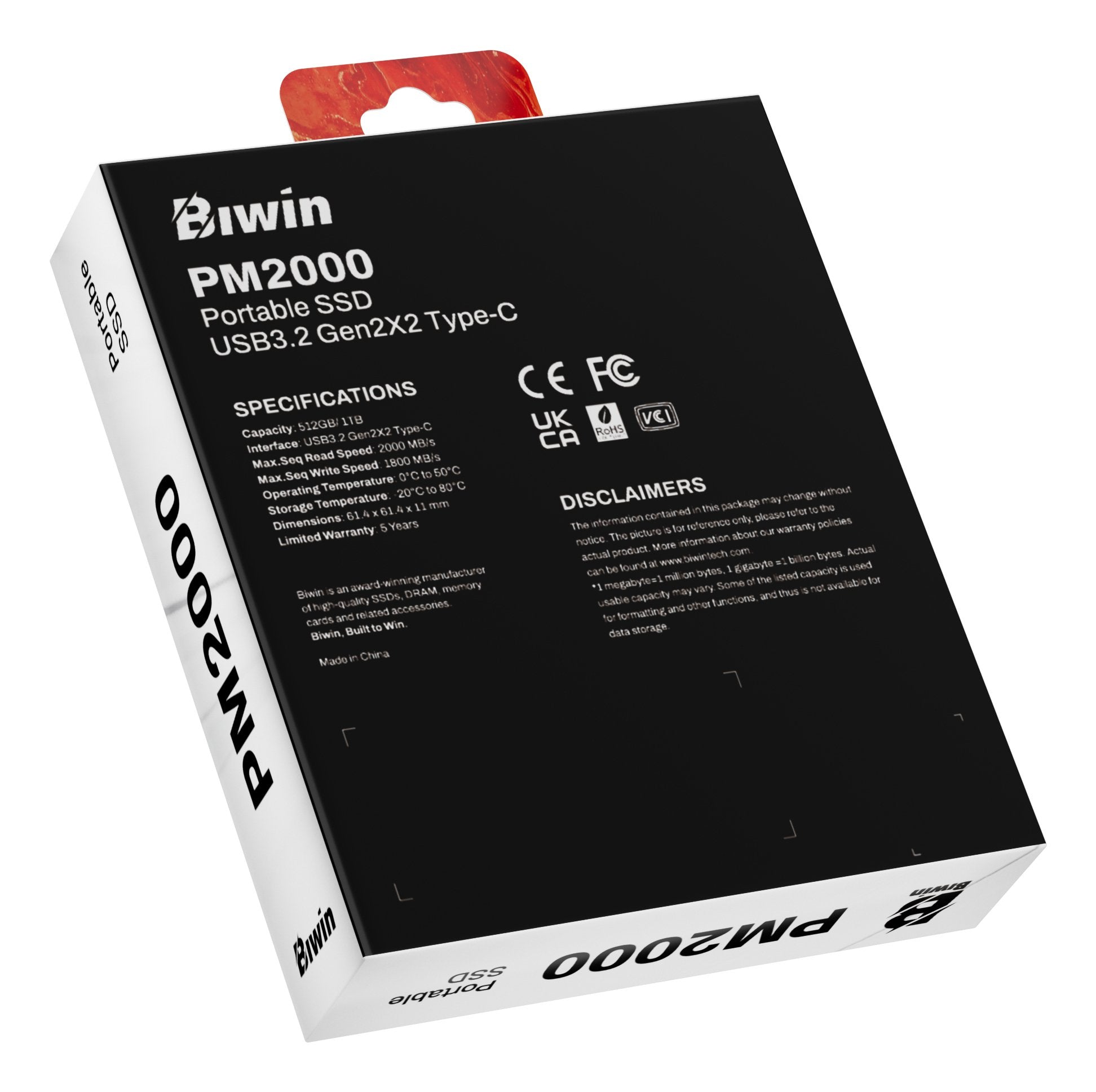 EAN 6955914623637 - Biwin PM2000 512 GB USB Tipo C USB 3.2 Gen 2x2 Blanco imagen 16