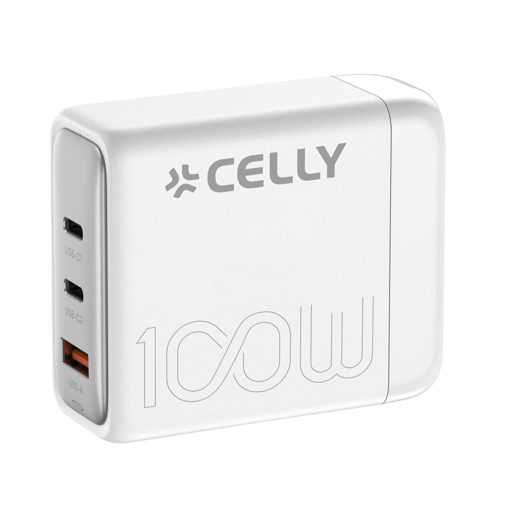 EAN 8021735204527 - Celly PS3GAN100WWH cargador de dispositivo móvil Universal Blanco Corriente alterna, USB Carga rápida Int imagen 2
