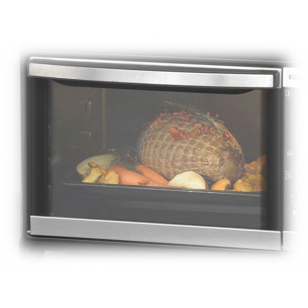 Horno Rommelsbacher Bg 1055/E 18 L Negro, Acero Inoxidable Parrilla, Mini Horno Plateado/Negro, 18 L, Negro, Acero Inoxidable, Giratorio, Acero Inoxidable, 3 Estanterías, 60 Min, Minorista