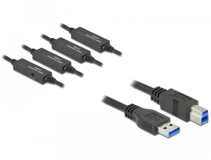 Delock Aktives Usb 3.2 Gen 1 Cable Usb Typ-A A Usb Typ-B 20 M