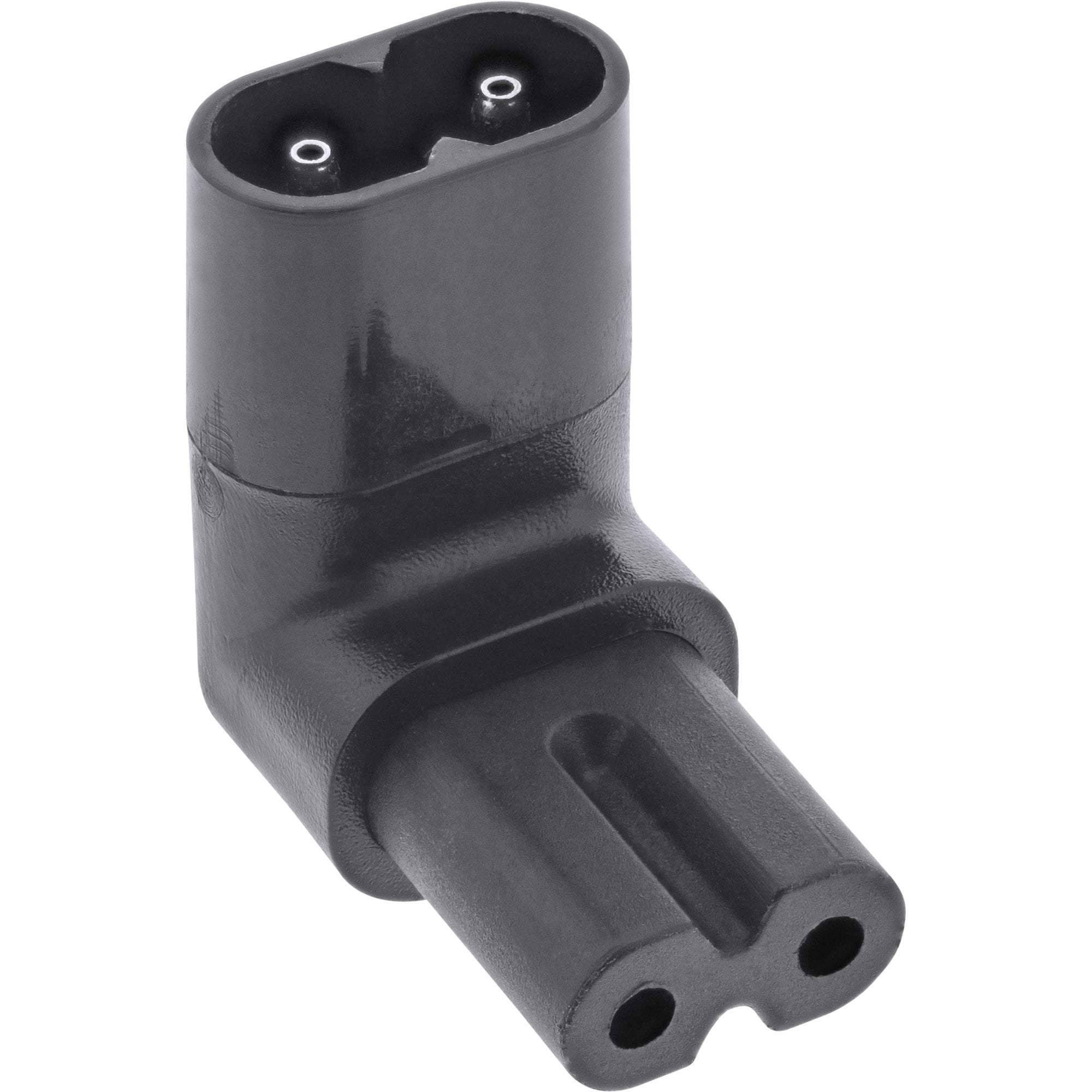 Adaptador De Alimentación Inline Iec 60320 C8 / C7, Ángulo Arriba/Abajo 2 Pines