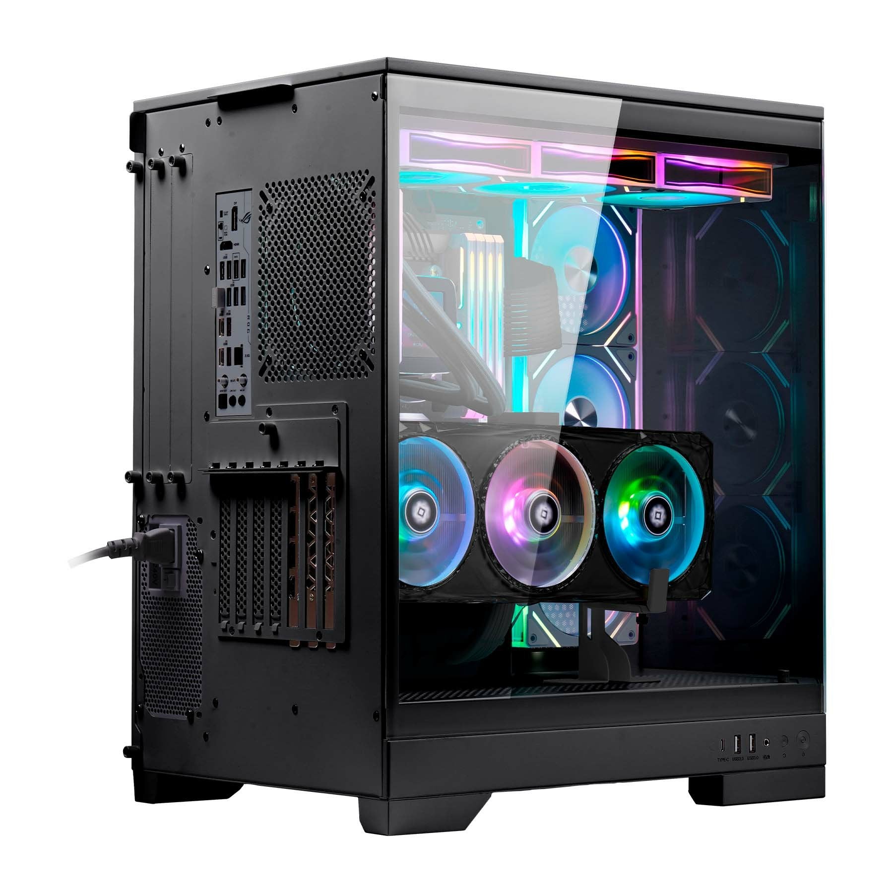 Caja Pc Abysm Danube Sava H600 Black Torre E-Atx, Atx, Itx, Micro Atx - Lateral Y Frontal Cristal Templado - 3.5" Y 2.5" -