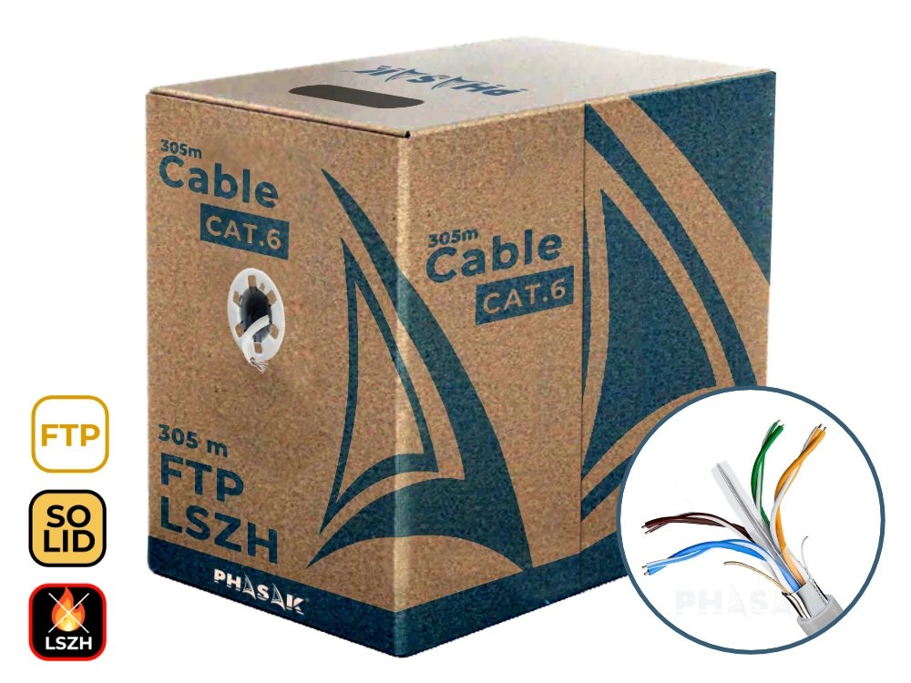 EAN 5605922028641 - Phasak PHR 6312 cable de red Gris Cat6 F/FTP (FFTP) imagen 5