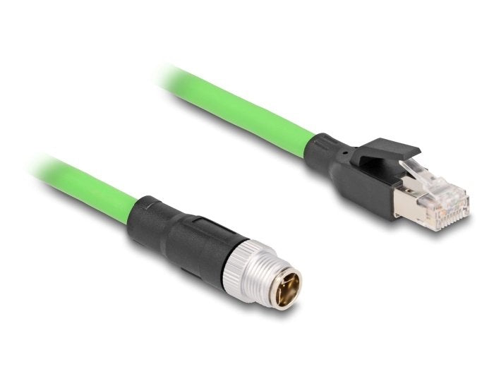 Delock 80444 Cable M12 Codificado X 8 Pin Macho A Rj45 Macho Pur (Tpu) 5 M