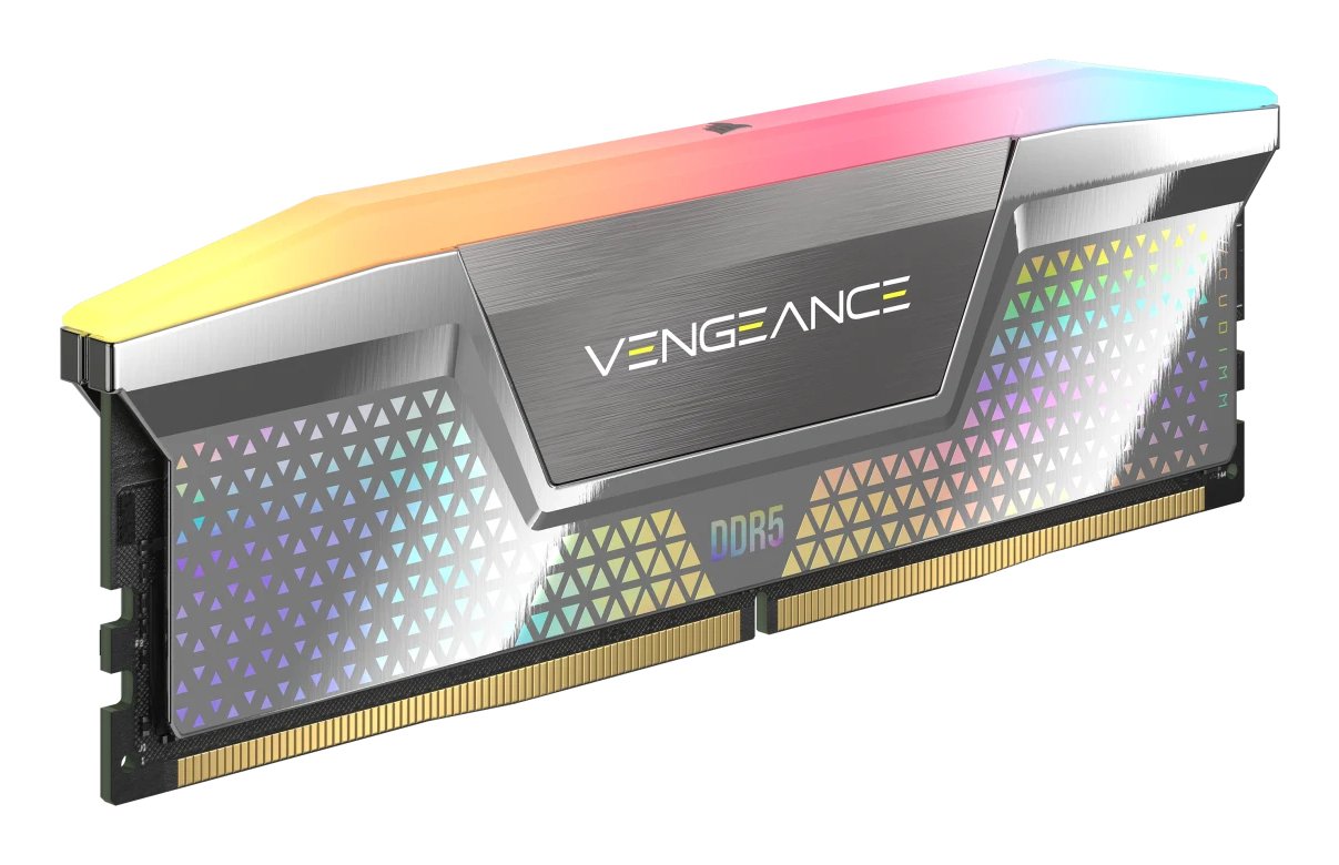 Memoria Corsair 48 Gb Ddr5-8000 2x 24 Gb Plateada, Cmhc48gx5m2x8000c38, Vengeance Rgb, Intel Xmp Cmhc48gx5m2x8000c38
