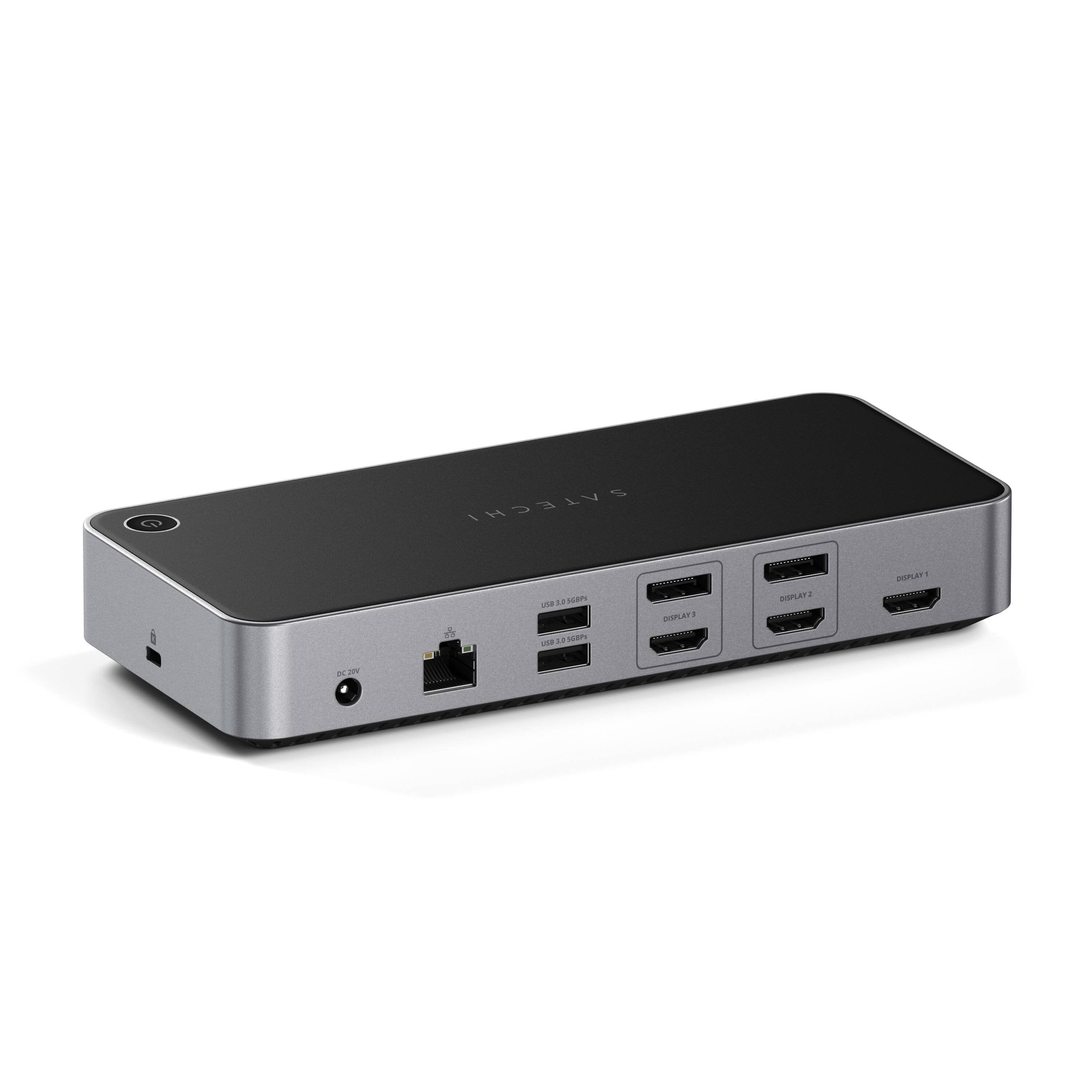 Satechi Triple 4k Display (Mac/Windows Os) 2x Dp 1.4 4k/60 Hz 3x Hdmi 2.0 4k60 Hz Usb 3.1 Usb-C 3.1 2x Usb 3.0 Usb-C 3.0 Rj-45