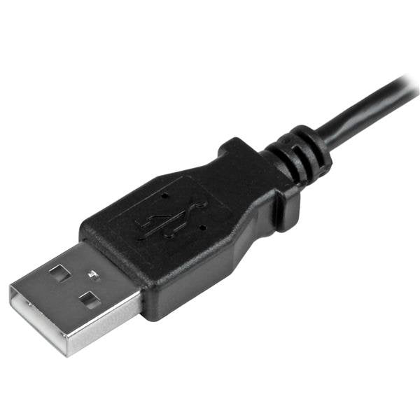 Startech.Com Cable De 0,5m Micro Usb Acodado A La Izquierda Para Carga Y Sincronización De Smartphones O Tablets