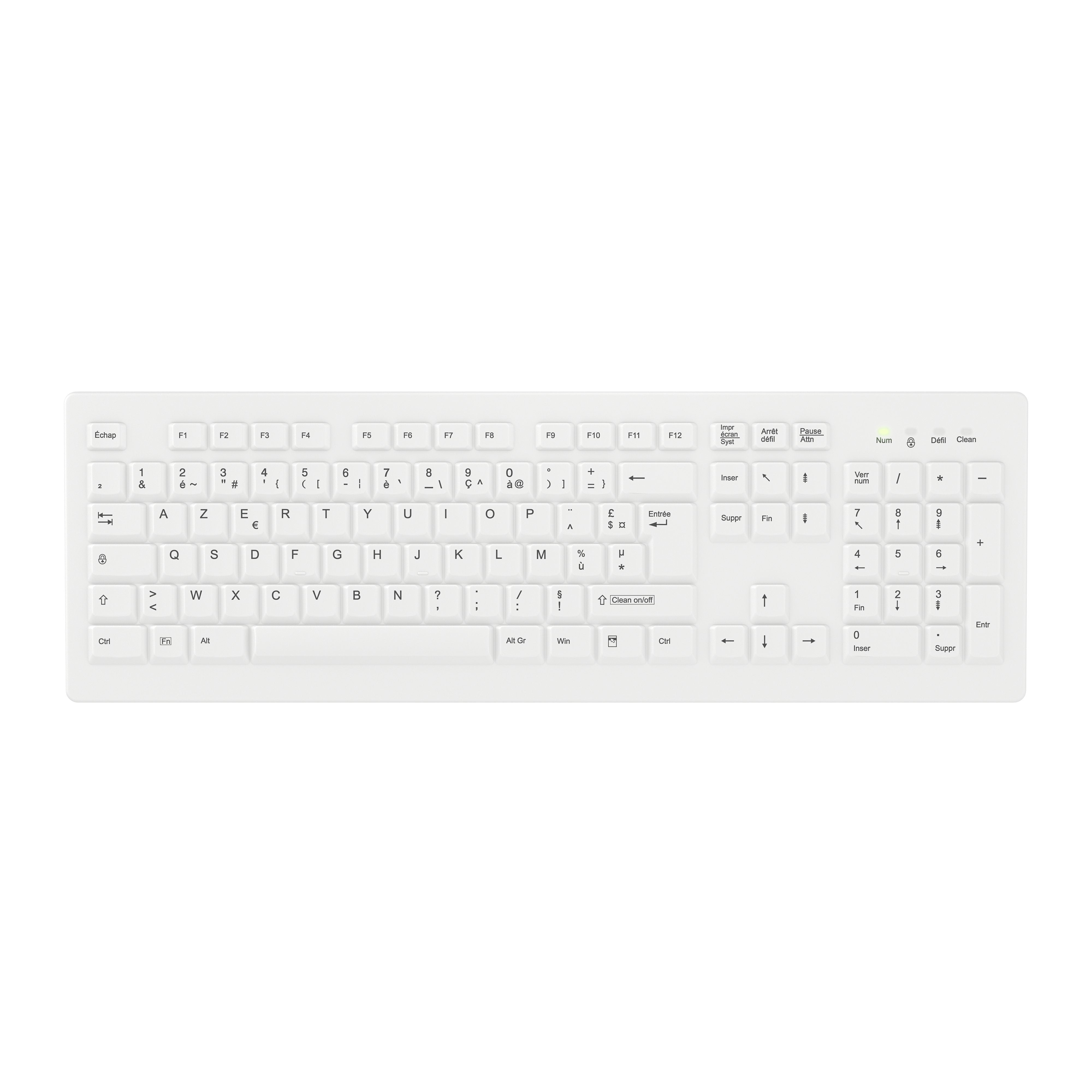 EAN 4025112098383 - Contour Design Active Key AK-C8100F-FU1-W/FR teclado Médico RF inalámbrico AZERTY Francés Blanco imagen 1