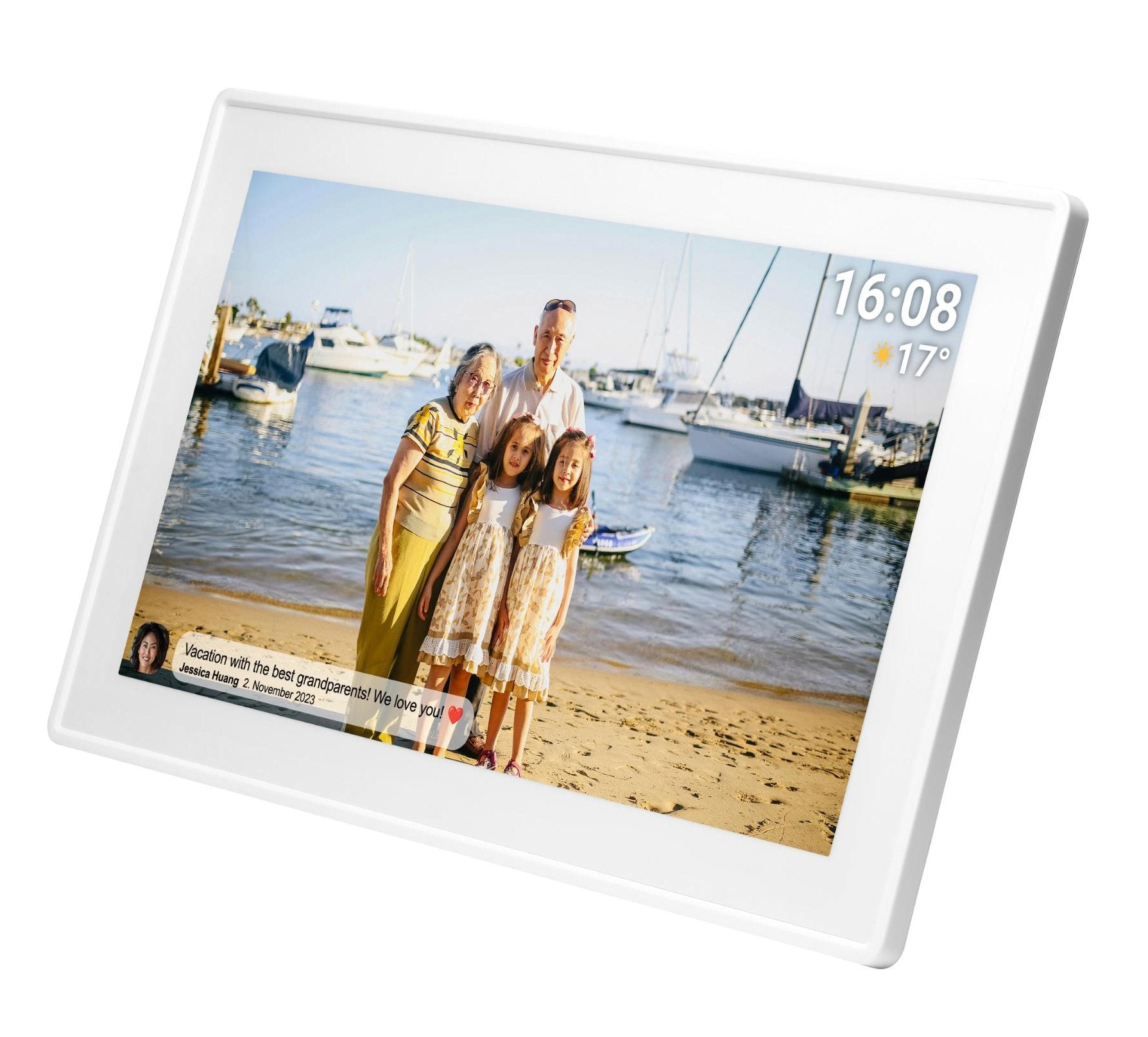 Marco Fotográfico Denver Pff-1515w Digital Blanco 39,6 Cm (15.6") Pantalla Táctil Wifi