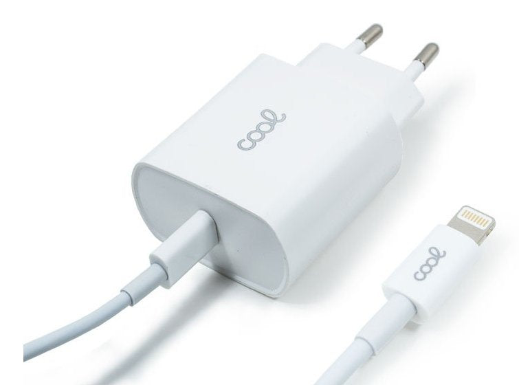 Cool Cargador Red Para Iphone / Tipo-C Pd + Cable Tipo C - Lightning 1,2 Metros (20w)