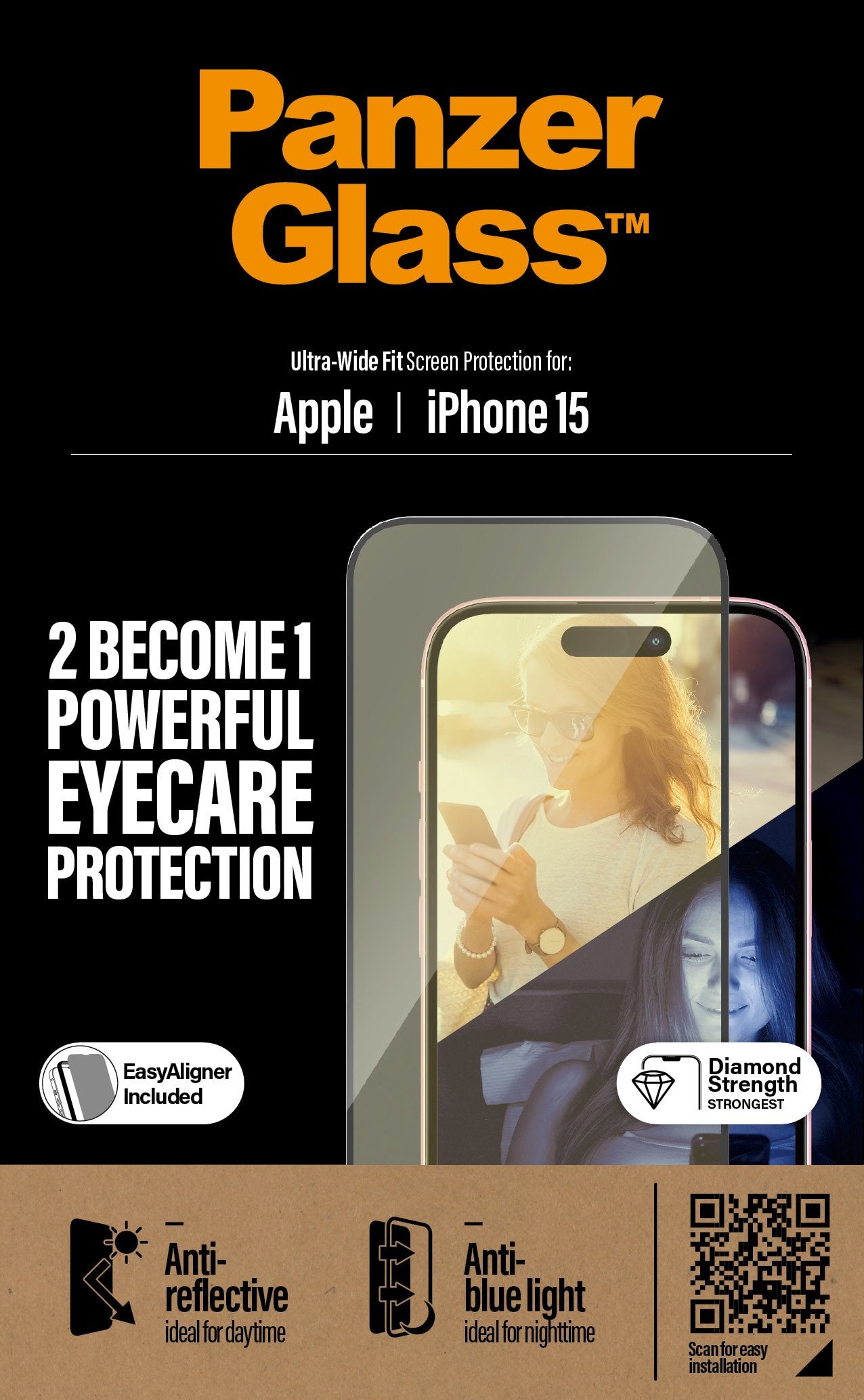 EAN 5711724028137 - PanzerGlass ® EyeCARE™ Screen Protection iPhone 15 | Ultra-Wide Fit w. EasyAligner Protector de pantalla imagen 5