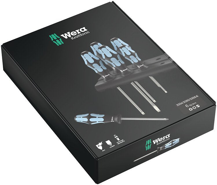 Juego Destornillador Wera 3334/3350/3355/6 Plano
