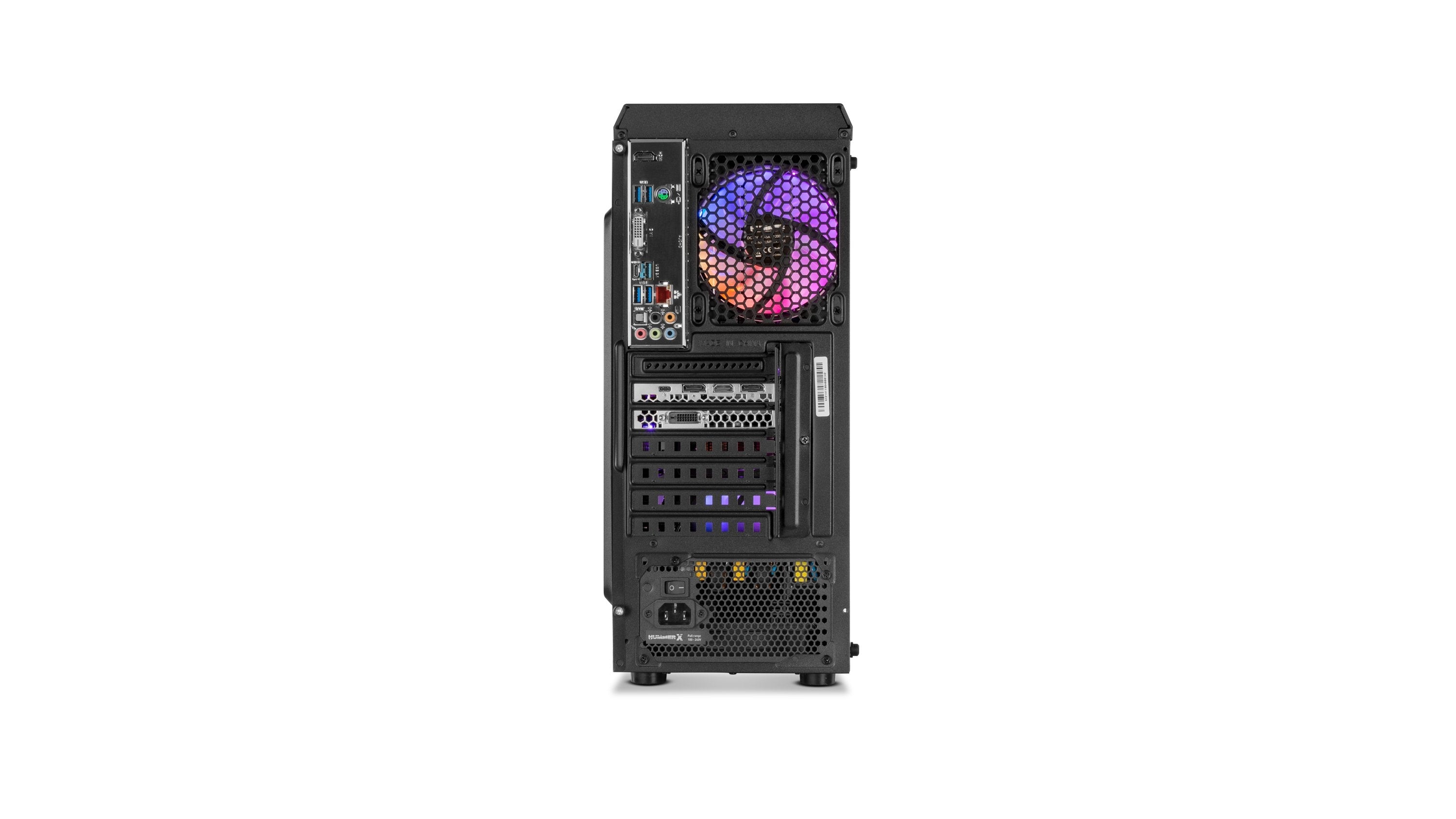 Caja Pc Nox Atx Hummer Tgm Rainbow 1xusb3.0 2xusb2.0 Negro Rgb