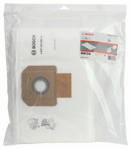 Bosch Vliesfilterbeutel Gas 35, Staubsaugerbeutel 2607432037
