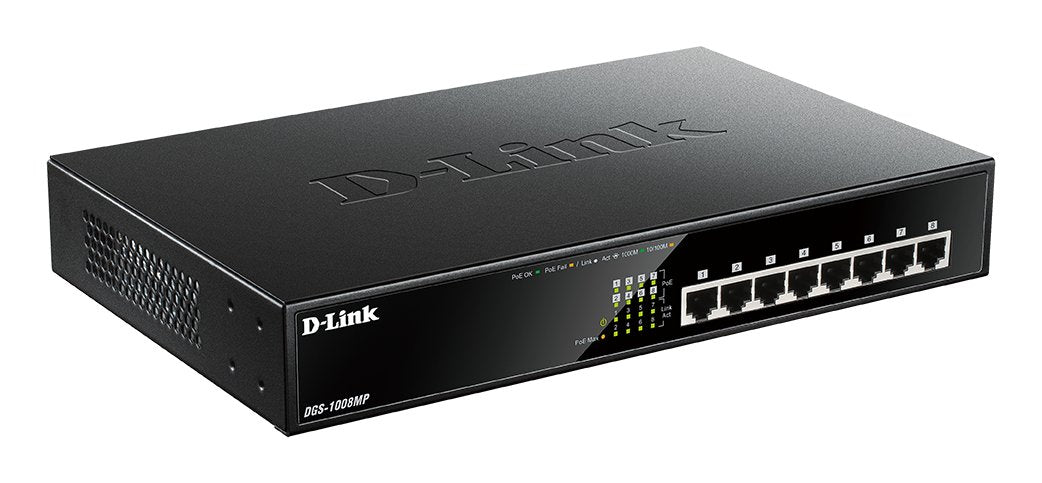 Switch D-Link Dgs-1008mp 8 Puertos Rj-45 10 100 1000 Poe