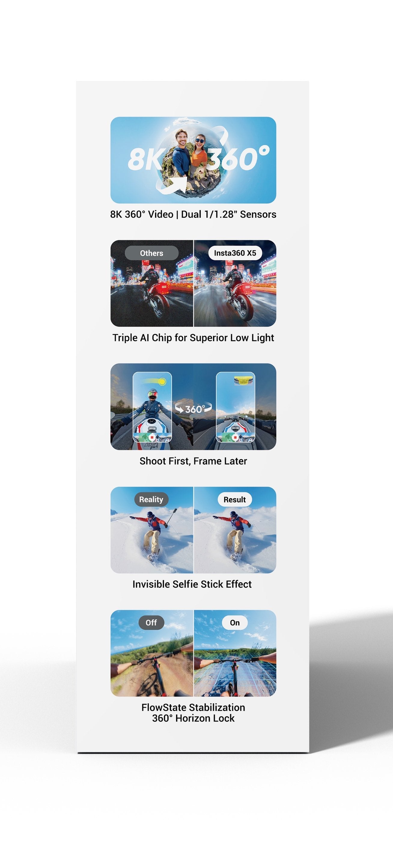 EAN 6977644761496 - Insta360 X5 Bundle cámara para deporte de acción 72 MP 8K Ultra HD 25,4 / 1,28 mm (1 / 1.28") Wifi 200 g imagen 3