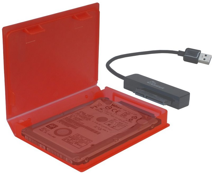 Hdd Caja Protectora 2,5" Plástico Rojo