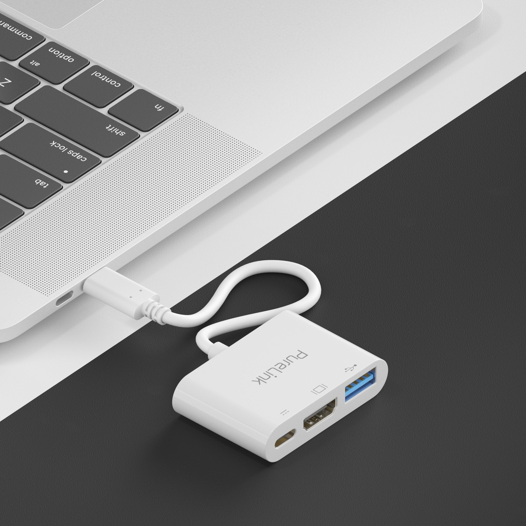 Adaptador Purelink Usb-C A Multipuerto - Iseries - Blanco - 0.10m