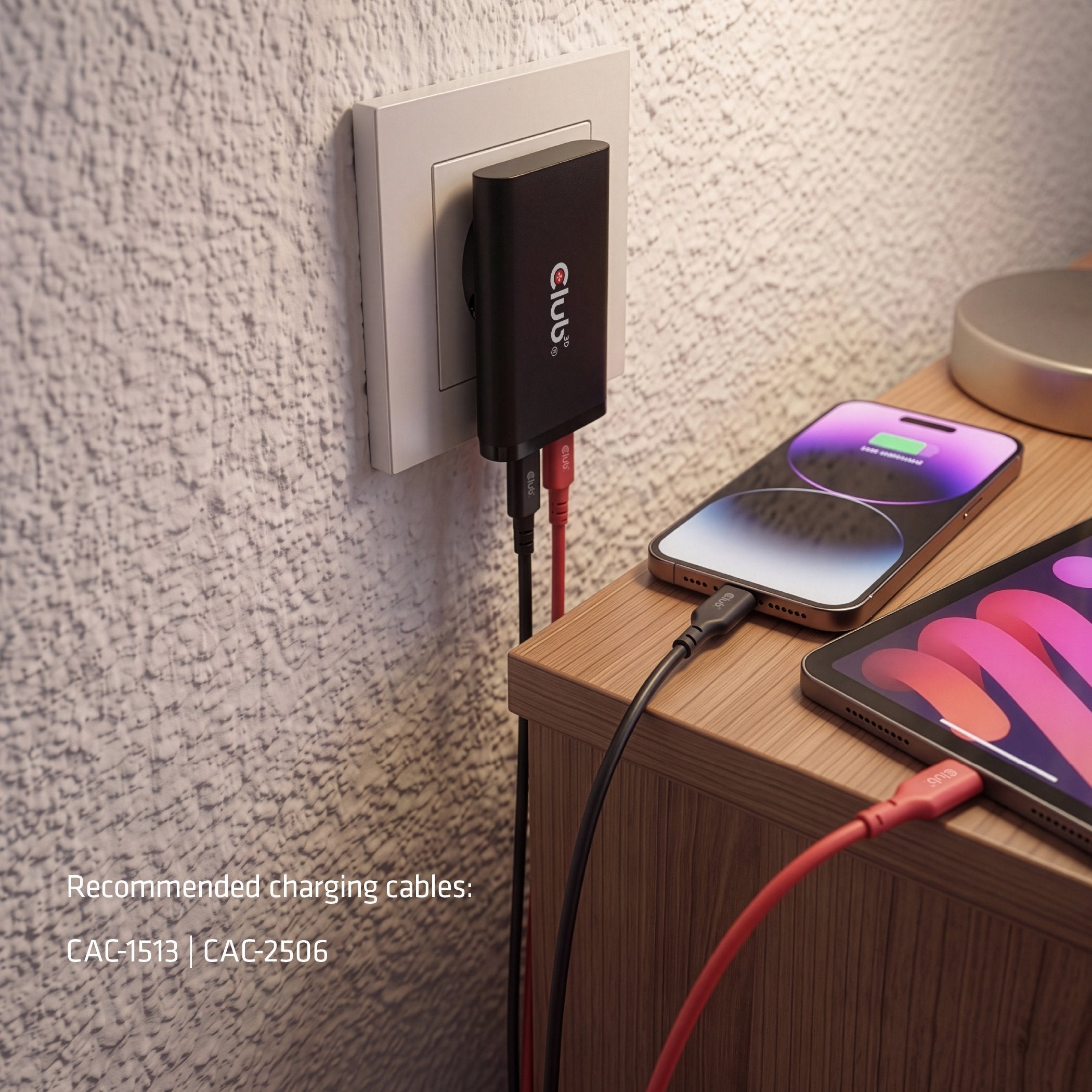 Club3d Cargador 2xusb Tipo C Slim Pd3.1 65w, Gan Retail
