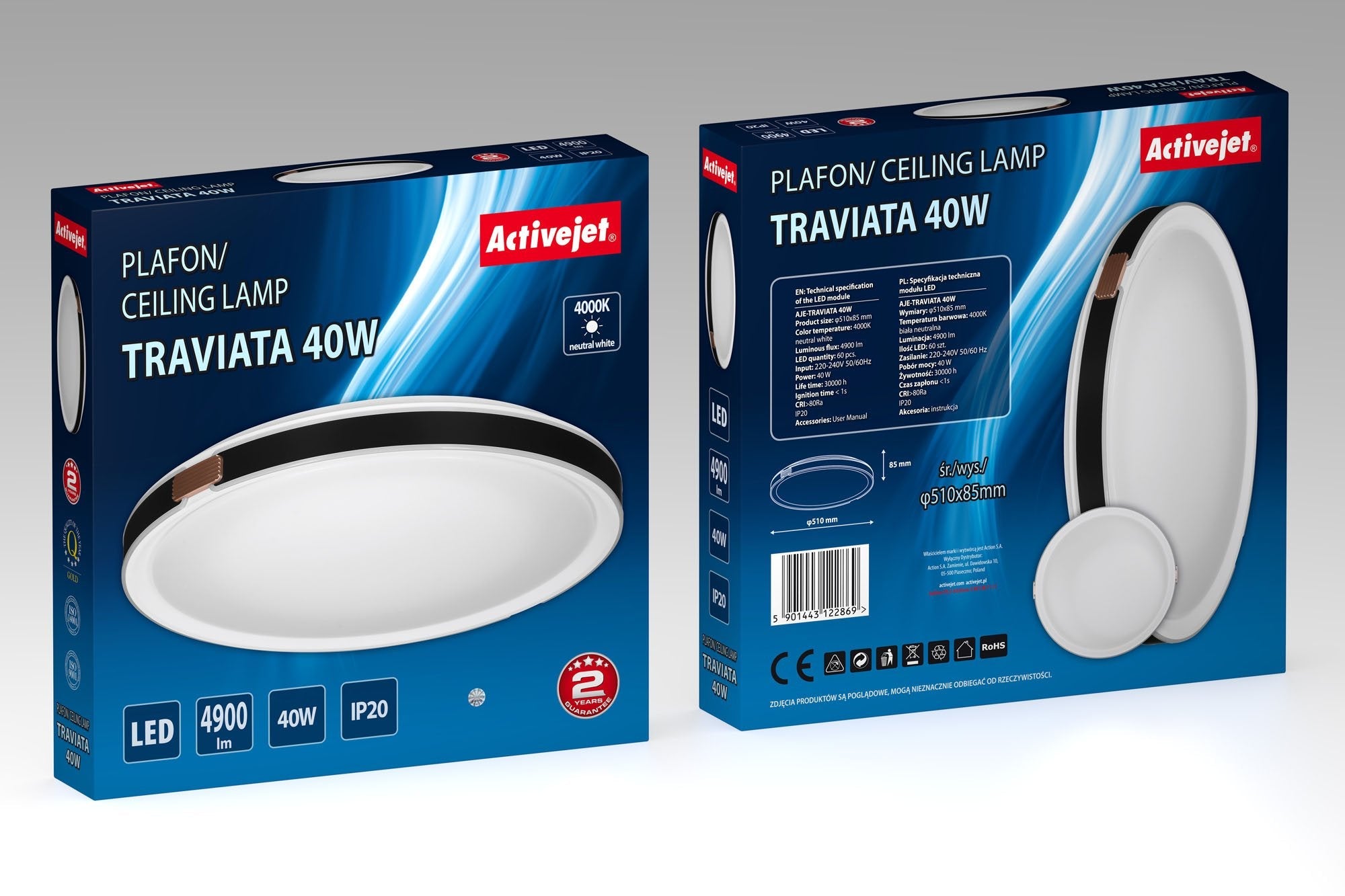 Activejet Plafón Led Aje-Traviata 40w