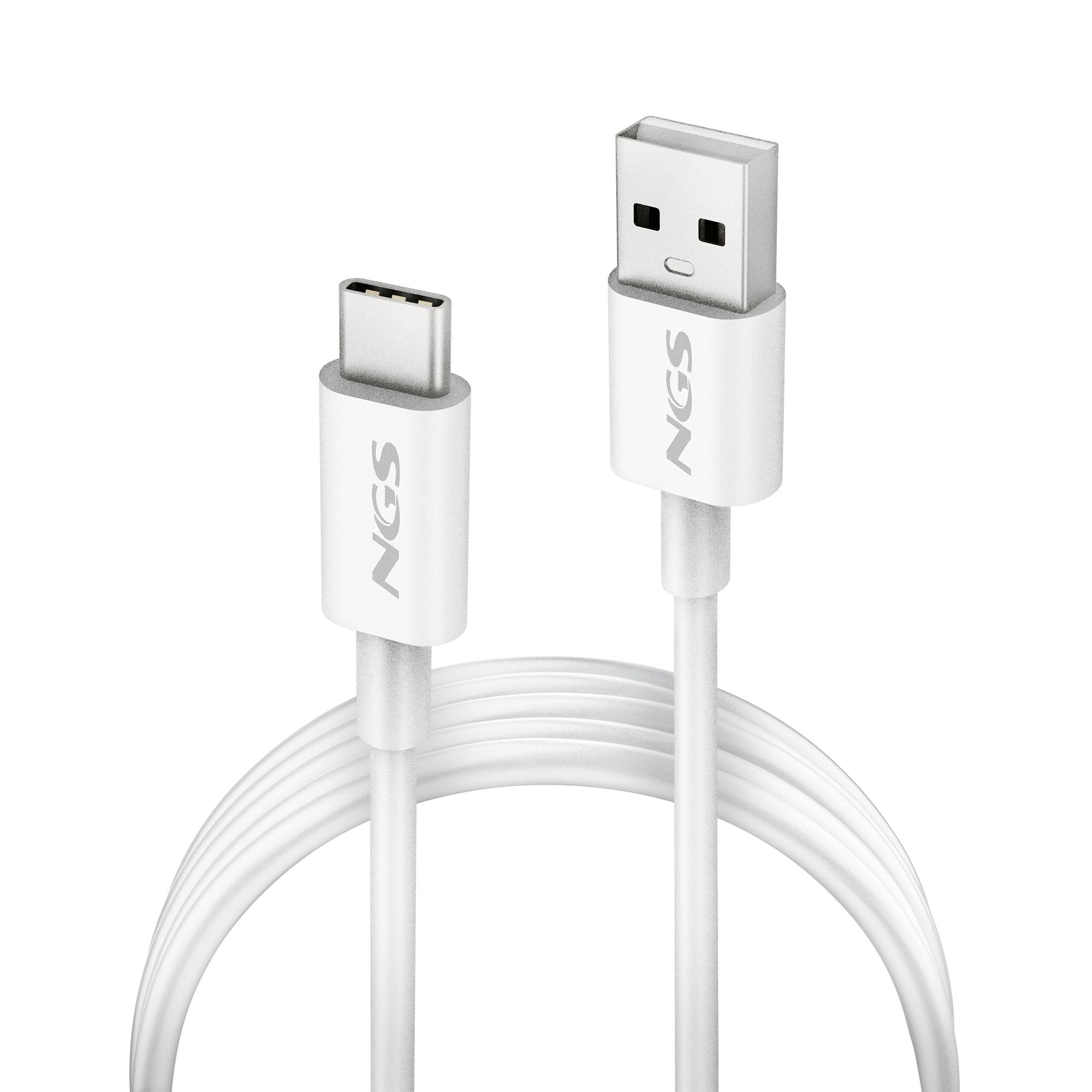 Cable Usb 2.0 Ngs Zyro-Ac Usb Macho Usb Tipo-C Macho Hasta 15w 480mbps 1m Blanco