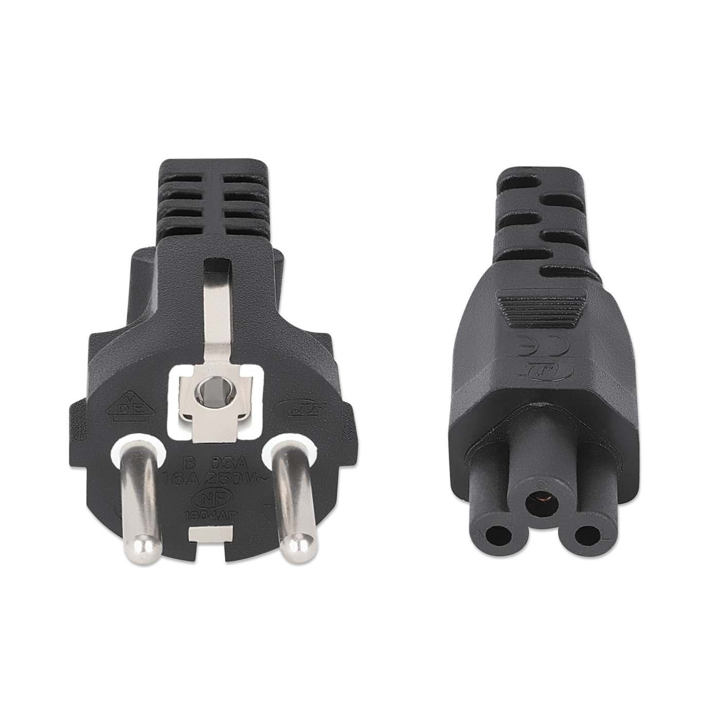 Manhattan Cable De Alimentacion C5 A Schutzkontakt 1m Negro