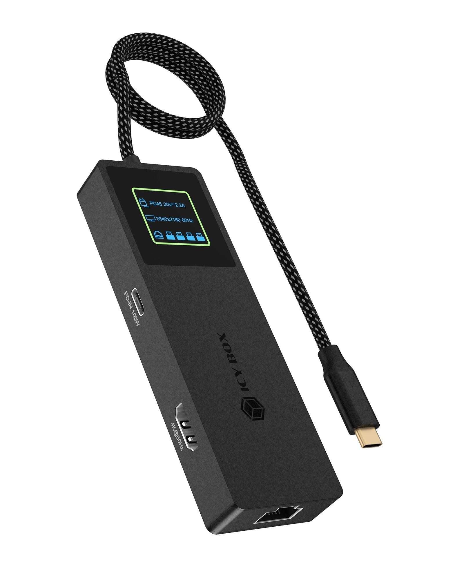 Dockingmation Icybox Spade Dock 4038 7 In 1 Con Lcd Display
