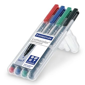 Rotulador Permanente Lumocolor Punta 0.6mm 318 Estuche Cuatro Unidades Staedtler