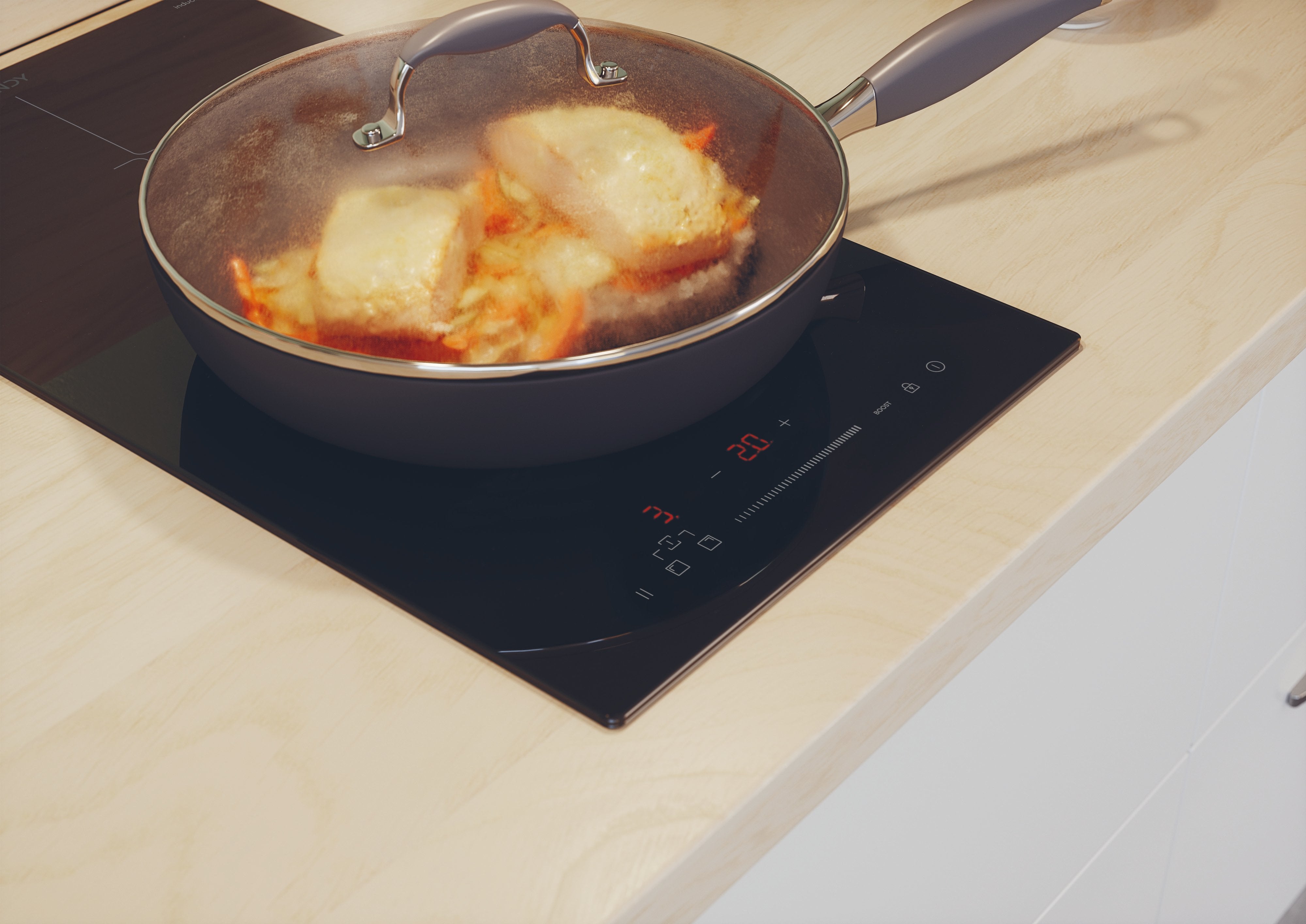 Candy Ctp32sc E1 Hob, Induction, Width 28,8 Cm, 2 Cooking Zones, Touch Control, Black