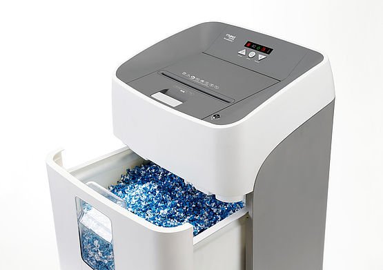 Destructora Dahle Automática Shredmatic 314 14-300 Hojas, Patículas 4x15 Mm, Nivel Seguridad P4, Entrada 220 Mm, 40 Litros. Dimens.642x432x355mm