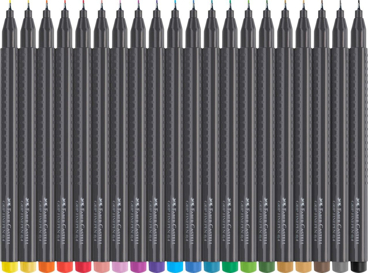Faber-Castell Grip Fineliner, 0.4, 20er, Set 151620