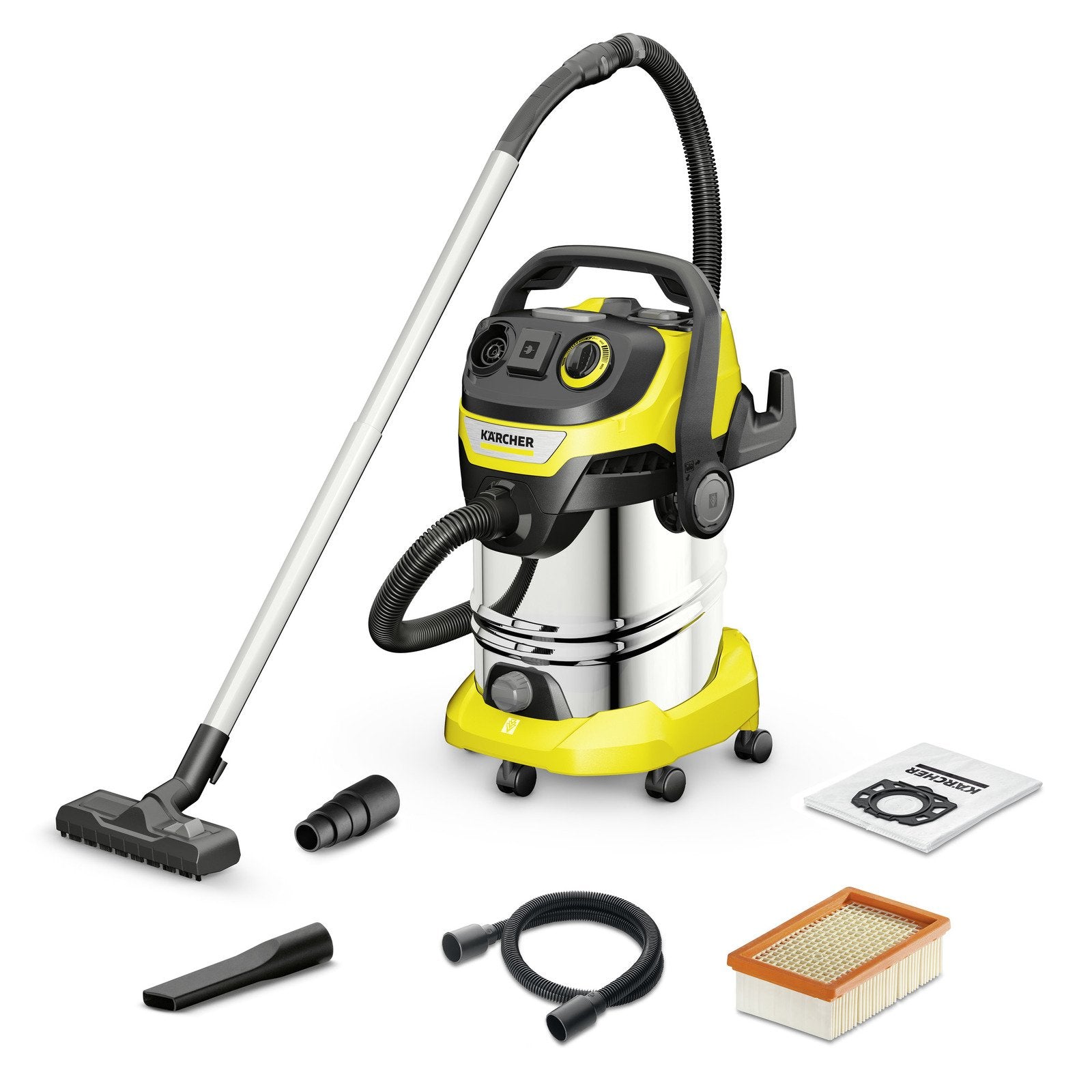 EAN 4054278661810 - Kärcher WD 6 P S V-30/6/22/T Negro, Acero inoxidable, Amarillo 30 L 1300 W imagen 1