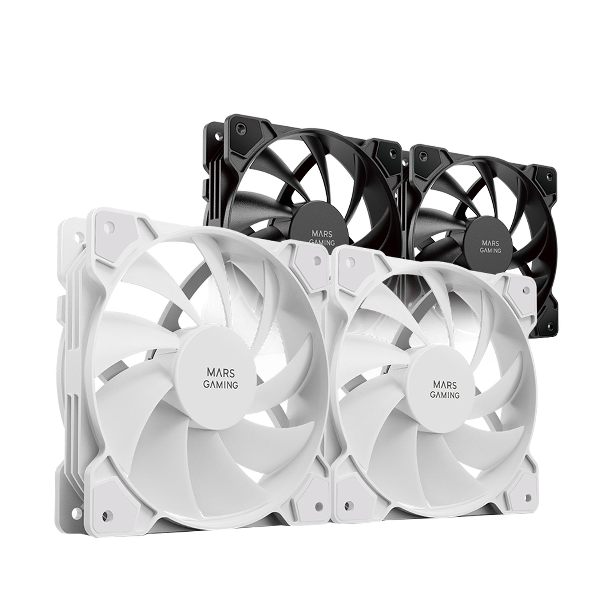 Kit 2 Ventiladores Auxiliar Mfprox2 Blanco Mars Gaming