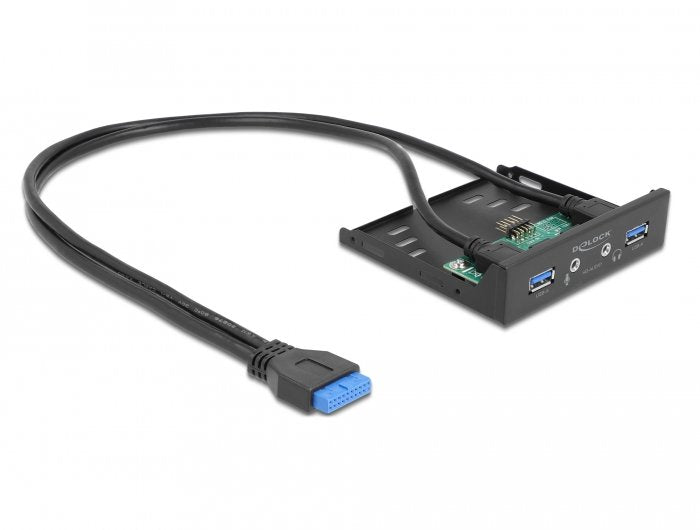 Delock Panel Frontal De 3.5" Usb 3.2 Gen 1 2 X Usb Tipo-A + Hd-Audio