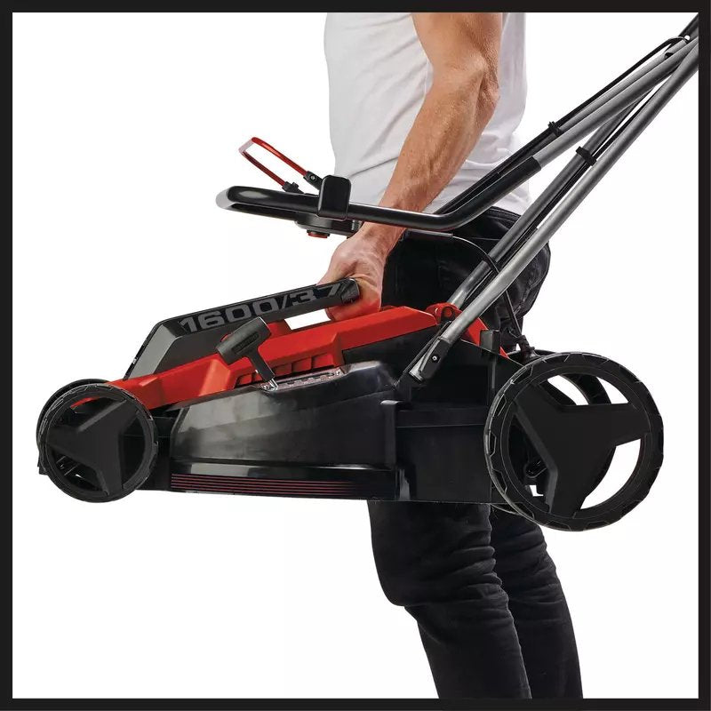 Cortacésped Eléctrico Einhell Gc-Em 1600/37 Rojo/Negro, 1.600 Vatios 3400080