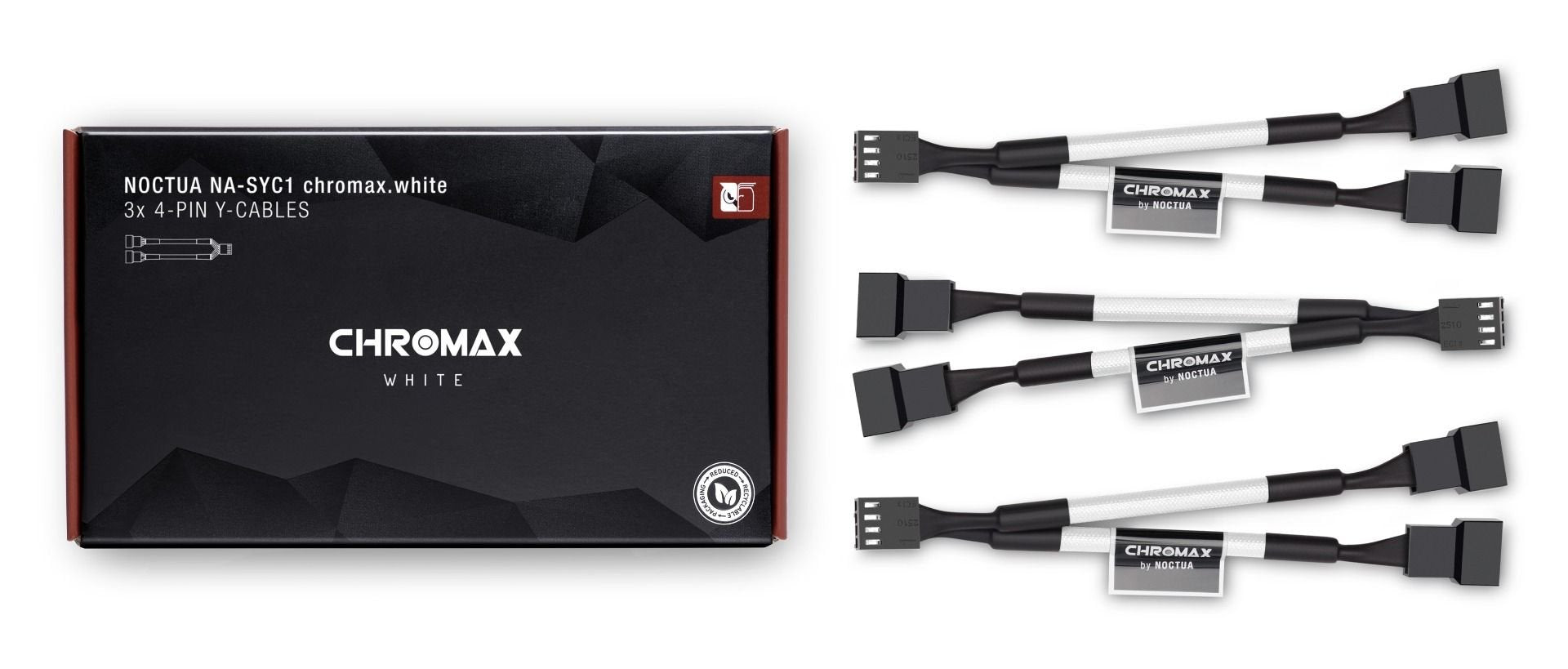 EAN 9010018200560 - Noctua NA-SYC1 CHROMAX.WHITE Extensión de cable imagen 1