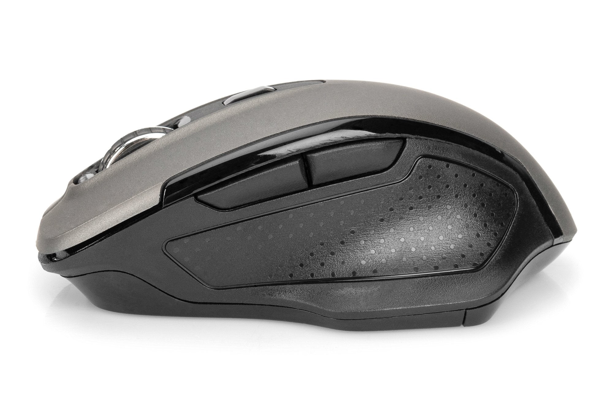 Raton Digitus Wireless Optical Mouse, 6 Botones, Ergonomic 1600dpi Negro/Gris