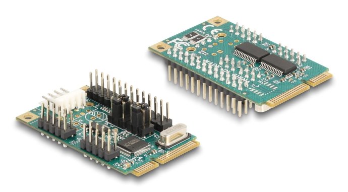 Delock Mini Pcie E/S Pcie Tamaño Completo 1 X En Paralelo, 2 X Seriel, Tarjeta De Interfaz 95277