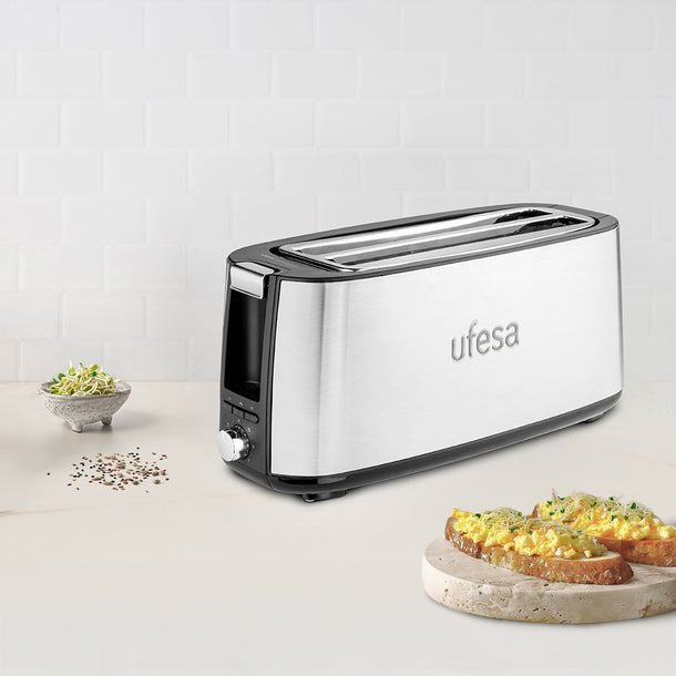 Pae Tostadora Toastie Ufesa 71306156 1400w 2 Ranuras 7 Nivel Potencia Recogemiga