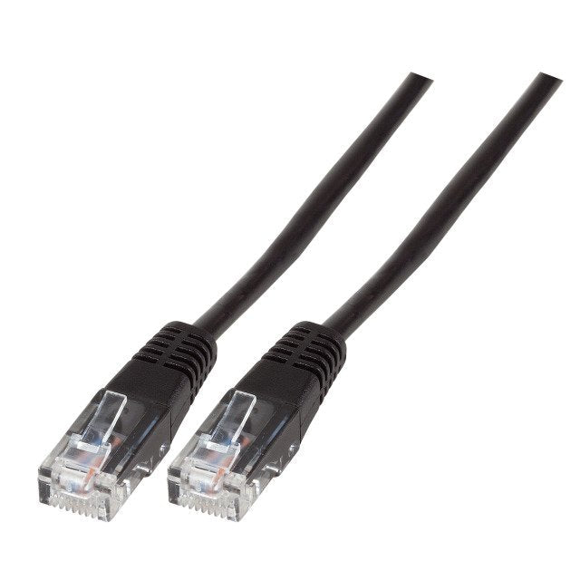 Modularcable Rj45 (8 4) - Rj45 (8 4), Vergossen, Schwarz, 1 M