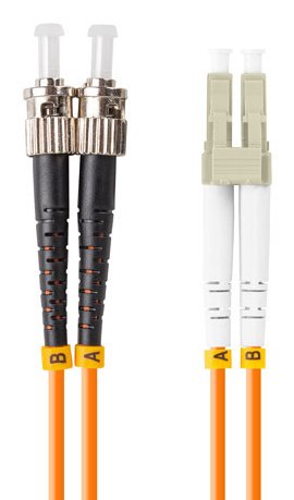 Fiber Optic Patchcord Mm St/Upc-Lc/Upc Duplex 10m Lszh Om2 50/125 3.0mm Orange