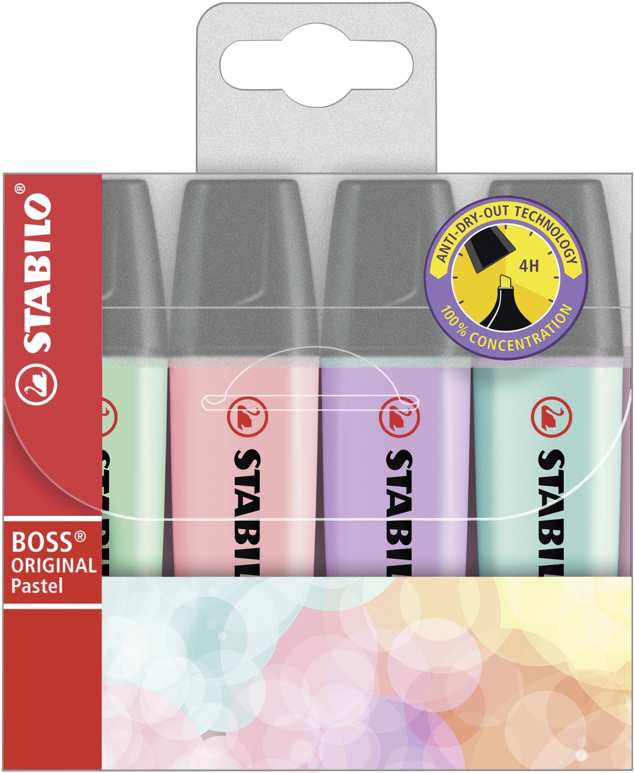 EAN 4006381492867 - STABILO Boss Original Pastel marcador 4 pieza(s) Punta de cincel Lila, Menta, Rosa, Turquesa imagen 1