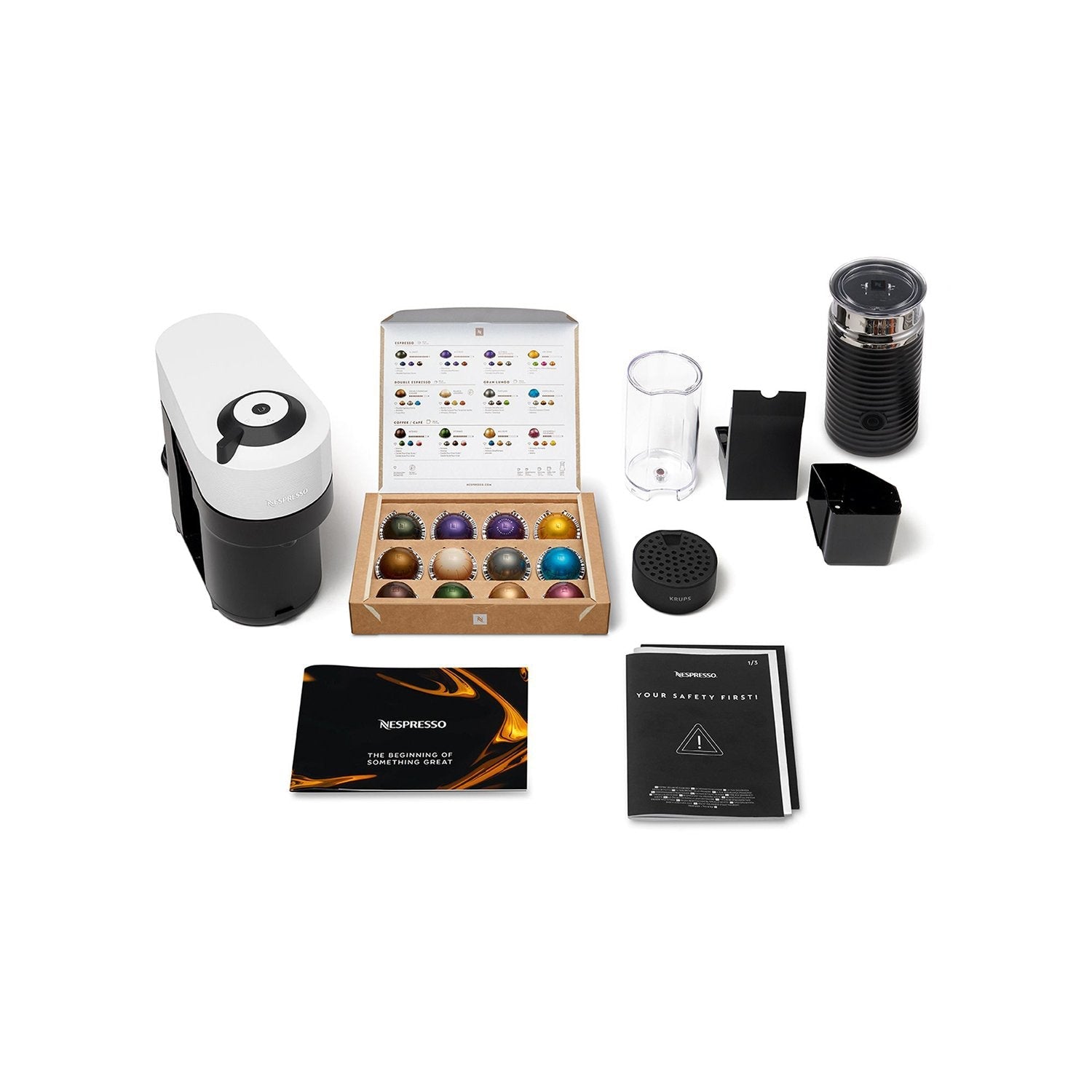 Krups Nespresso Vertuo Pop Coconut White Xn9201, Máquina De Cápsulas