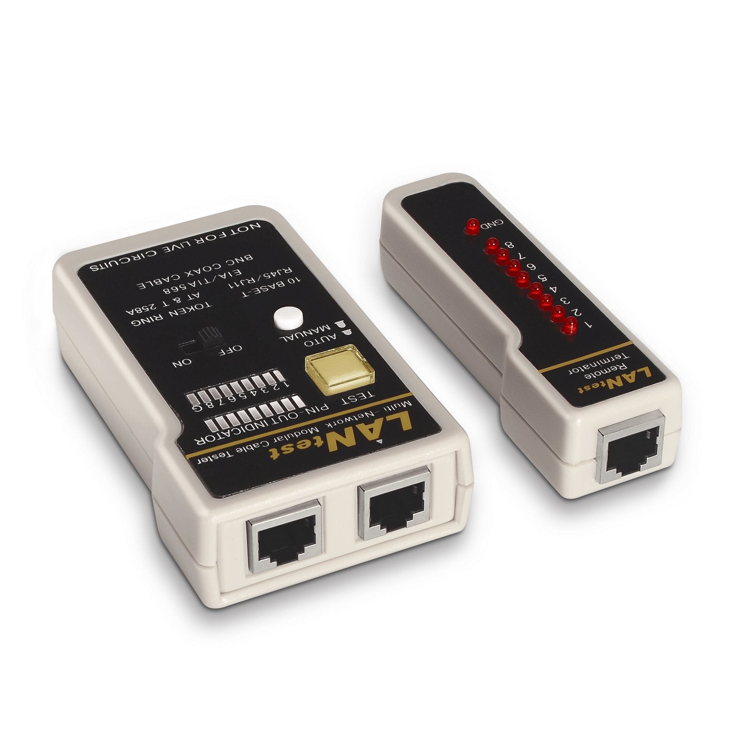Aisens Tester Para Cable Rj11/Rj12/Rj45 / Coaxial Indicadores Led Para Conexiones Y Fallos