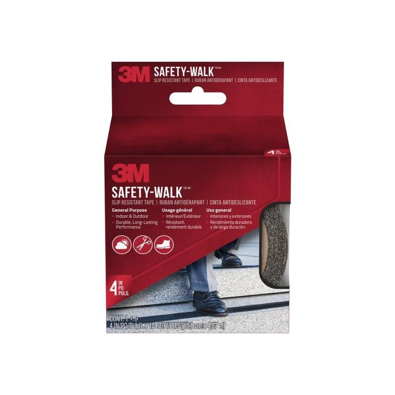 3m Safety-Walk Cinta Adhesiva Antideslizante - Uso En Interior Y Exterior - 101mm X 4.57m - Negro