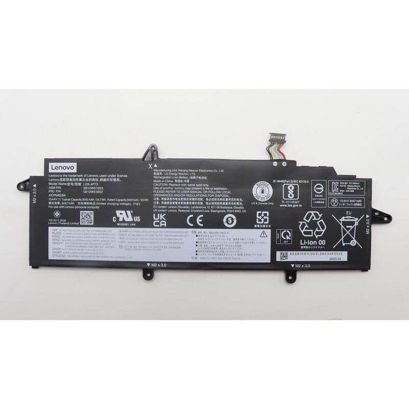 4-Cell Internal Lithium-Ion Battery, 54.7wh Capacity